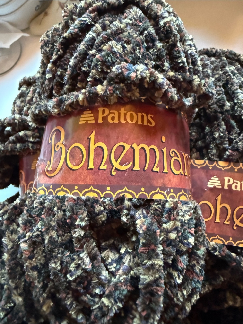 Patons Bohemian Super Bulky Yarn Artistic Taupes Lot of 6 Skeins Rich Browns